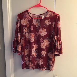 Floral Mesh Shirt